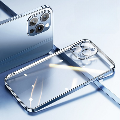 Elegant Metallic - Trimmed Clear iPhone Case: Premium Protection and Fashion - Forward Design