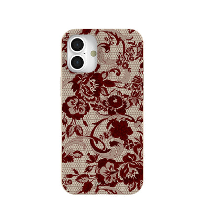 London Fog Crimson Veil iPhone 16 Plus Case