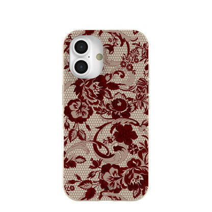 London Fog Crimson Veil iPhone 16 Case