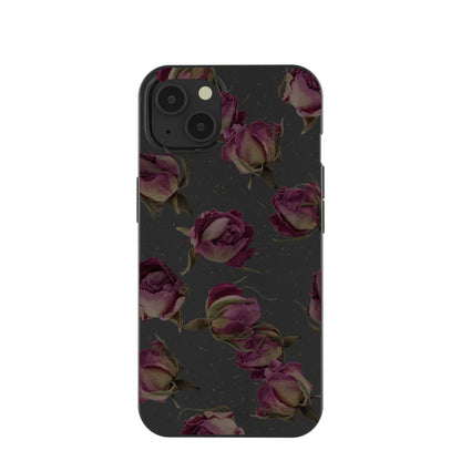 Black Dried Rosebuds iPhone 13 Case