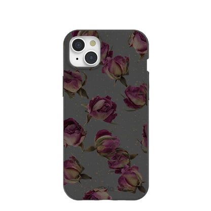 Black Dried Rosebuds iPhone 15 Plus Case