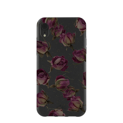 Black Dried Rosebuds iPhone XR Case