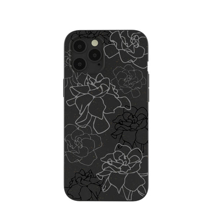 Black Gardenia Lines iPhone 12 Pro Max Case