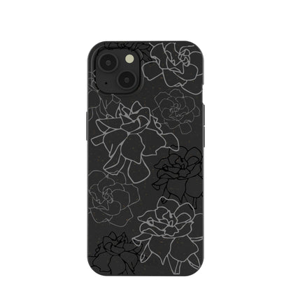 Black Gardenia Lines iPhone 13 Case