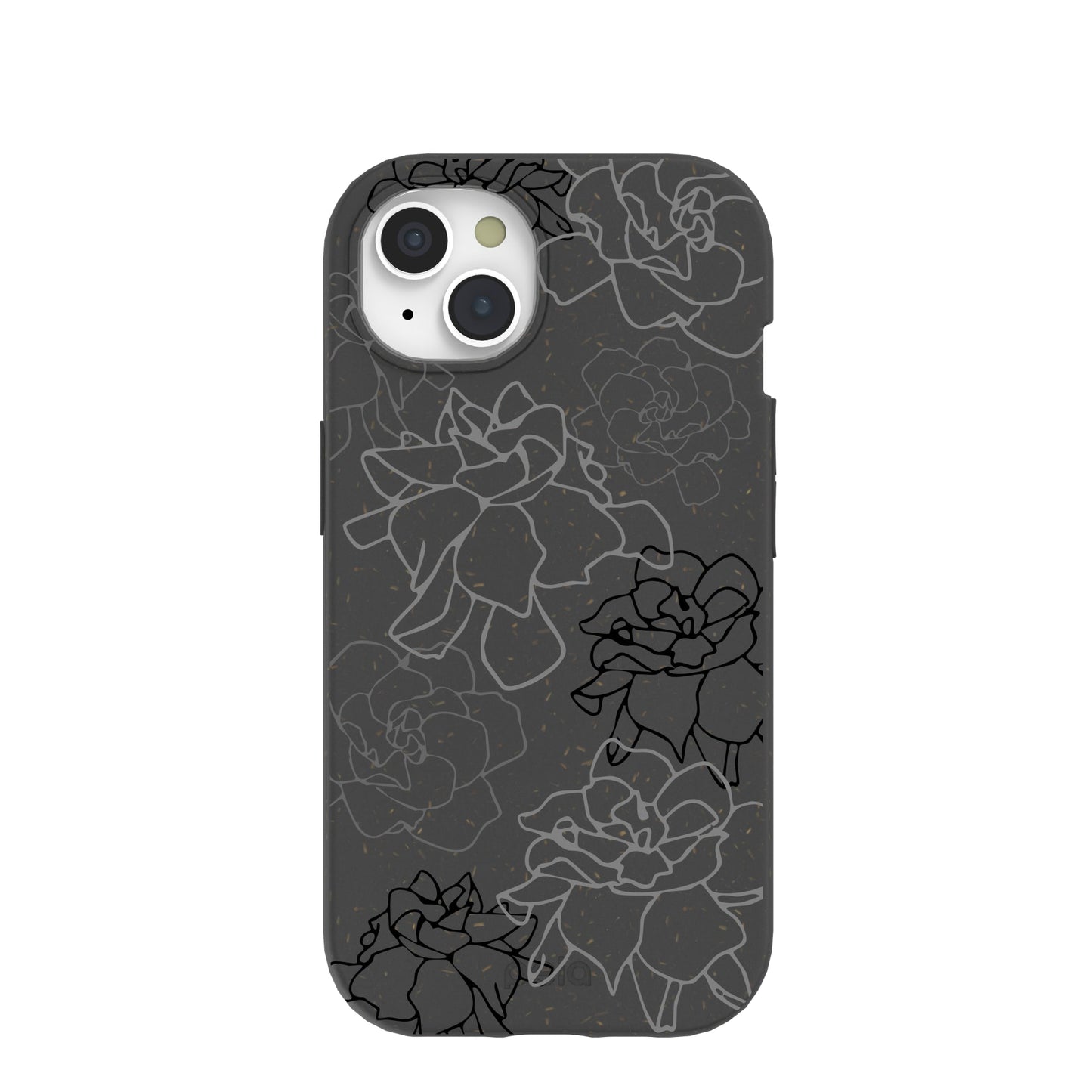 Black Gardenia Lines iPhone 15 Case