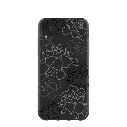 Black Gardenia Lines iPhone XR Case