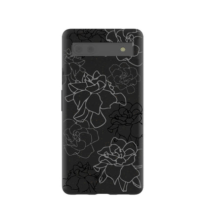 Black Gardenia Lines Google Pixel 6a Case