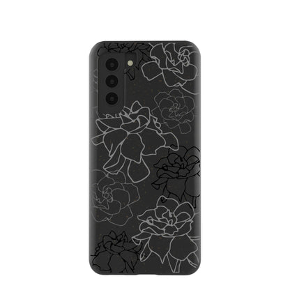 Black Gardenia Lines Samsung Galaxy S21 Case