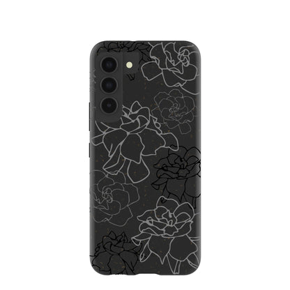 Black Gardenia Lines Samsung Galaxy S22 Case